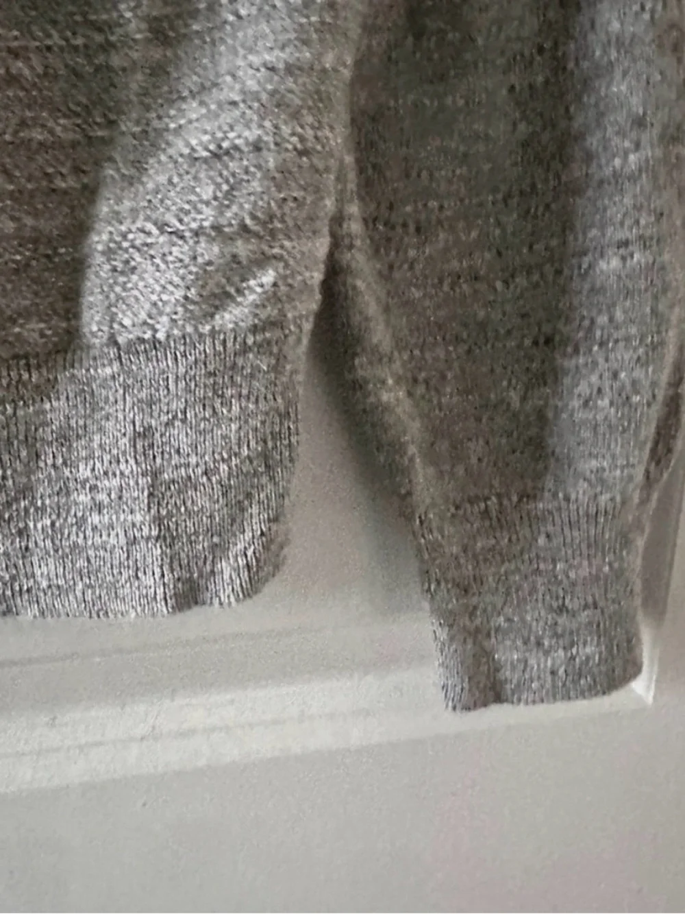 J.Crew Jeans Slim Textured Gray Cotton Crewneck Sweater Men’s Size Large Preppy